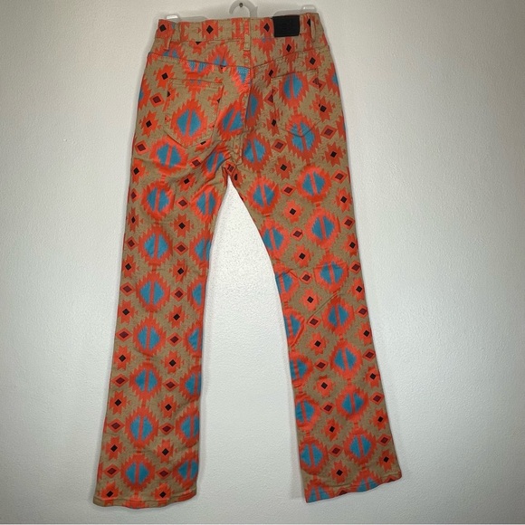 Fallon Taylor Ranch Aztec Flare Bootcut Jeans Southwest girls size 14 - Picture 9 of 10